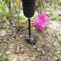 SYITCUN 1.6″(D) X9(L) Garden Auger Drill Bit For Planting Solid Shaft Heavy Duty Garden Auger Spiral Drill Bit For Planting Bulb Bedding Plants Plants Drill Bit For 3/8” Hex Drive Drill -Garden Supply Store 6121y1XpPXL