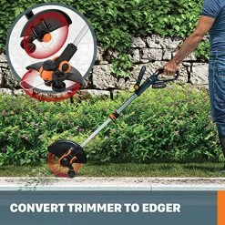 Worx WG163 GT 3.0 20V Cordless Grass Trimmer/Edger With Command Feed, 12-Inch, Black And Orange -Garden Supply Store 612Bmp2N8C8L