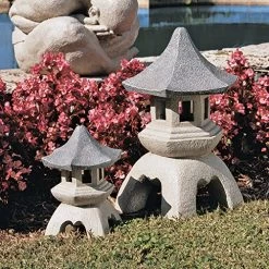 Design Toscano Asian Decor Pagoda Lantern Outdoor Statue, Medium 25.5 Cm And Large 43 Cm, Set Of Two, Polyresin, Two… -Garden Supply Store 612QO5xKJ4L