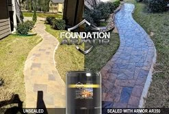 Armor AR350 Wet Look Concrete Sealer And Paver Sealer With Low Gloss Finish (1 GAL) -Garden Supply Store 6148lR3npFL