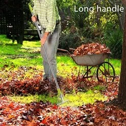 Adjustable Garden Leaf Rake 4.5ft, Collapsible Metal Yard Rake For Leaves With Expandable Head 7-16″, Collect Loose Debris For Lawns Camping Shrubs And Rose Bushes Heavy Duty -Garden Supply Store 615fSKulTL