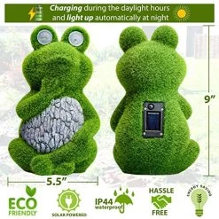 Solar Garden Statue Of Frog With Solar Light Eyes – Outdoor Lawn Decor Garden Frog Figurine For Patio, Balcony, Yard… 10 Solar Garden Statue Of Frog With Solar Light Eyes – Outdoor Lawn Decor Garden Frog Figurine For Patio, Balcony, Yard… -Garden Supply Store 615fgImVC2BL
