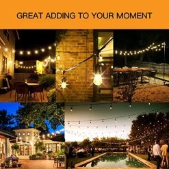 52Ft Outdoor String Lights 24 Sockets 30 Edison Bulbs Patio Lights String Outdoor Solar JACKYLED UL Weatherproof Heavy… -Garden Supply Store 615klfP5gpL