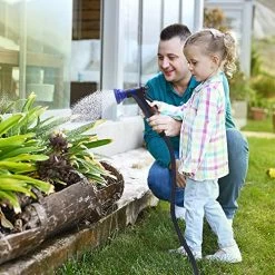 Expandable Garden Hose Flexible Water Hose With 10 Function Spray Nozzle, Durable 4-Layers Latex With 3/4″ Solid Brass Connectors, Lightweight Expanding Hose For Watering And Washing(50 FT) -Garden Supply Store 6165aCbNxcL