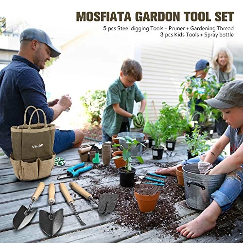 MOSFiATA Garden Tools Set, 12 Pieces Gardening Tools Comfortable Handle And Heavy Duty Hoe Rake Trowel Handle Tools… 4 MOSFiATA Garden Tools Set, 12 Pieces Gardening Tools Comfortable Handle And Heavy Duty Hoe Rake Trowel Handle Tools… - Image 4