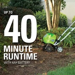 Greenworks 10-Inch 40V Cordless Cultivator, 4.0 AH Battery Included 27062 -Garden Supply Store 618ajBzd4ZL