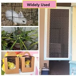 Chicken Wire Mesh, 13.7 X 196.8 Inch Poultry Wire Netting Hexagonal Galvanized Mesh With Gloves, Wire Cutters, Fence Nails, Cable Ties For Craft Projects, Pet Rabbit Chicken Wire Fencing -Garden Supply Store 618gmhnFsGL