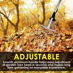 CLEARNEXT 63.5 Inch Telescopic Handle And Adjustable Width Heavy Duty Garden Leaf Rake – Lightweight Metal Rake For… 8 CLEARNEXT 63.5 Inch Telescopic Handle And Adjustable Width Heavy Duty Garden Leaf Rake – Lightweight Metal Rake For… -Garden Supply Store 61A00FYIYTL