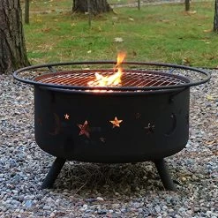 Sunnydaze Cosmic Outdoor Fire Pit – 30 Inch Round Bonfire Wood Burning Patio & Backyard Firepit For Outside With Cooking… 11 Sunnydaze Cosmic Outdoor Fire Pit – 30 Inch Round Bonfire Wood Burning Patio & Backyard Firepit For Outside With Cooking… -Garden Supply Store 61BJd3uDx9L