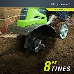 GreenWorks 27072 8 Amp 10-Inch Corded Tiller -Garden Supply Store 61CSW2HdVwL