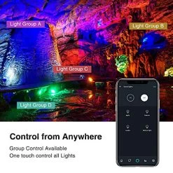 Novostella 2 Pack 20W Smart LED Flood Lights, RGBCW, 2700K-6500K, 2000LM, WiFi Outdoor Dimmable Color Changing Stage… 12 Novostella 2 Pack 20W Smart LED Flood Lights, RGBCW, 2700K-6500K, 2000LM, WiFi Outdoor Dimmable Color Changing Stage… -Garden Supply Store 61FyVjb8hEL