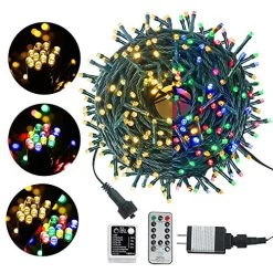 Tcamp Color Changing Christmas Lights 105FT 300 LED Christmas Tree Lights, 11 Modes Outdoor Indoor String Lights With…