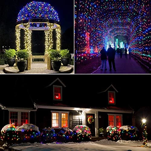 Abkshine 180 LEDs Solar Christmas Net Lights 10Ft X 4.9Ft, 8 Modes Multicolored Solar Christmas Lights Outdoor, Solar… 6 Abkshine 180 LEDs Solar Christmas Net Lights 10Ft X 4.9Ft, 8 Modes Multicolored Solar Christmas Lights Outdoor, Solar… - Image 6