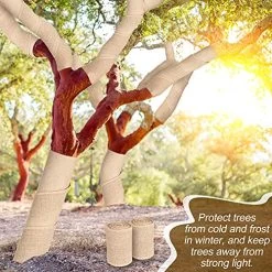Natural Burlap Tree Wrap Burlap Rolls For Gardening Tree Trunk Wrap Fabric Tree Protector Burlap Wrap Plants Bandage For Keeping Warm And Moisturizing (4 Rolls,4.7 Inches Width) -Garden Supply Store 61IG6OFSD9L