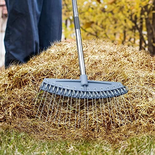 Altdoff Yard Thatch Rake Adjustable And Hand Rake, Leaf Rake Set, Garden Rake Used For Lawns, Leaves, Thatch, Gravel… 2 Altdoff Yard Thatch Rake Adjustable And Hand Rake, Leaf Rake Set, Garden Rake Used For Lawns, Leaves, Thatch, Gravel… - Image 2
