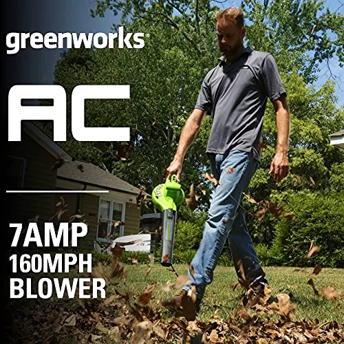 Greenworks 24012 7 Amp 160 MPH Single Speed Corded Blower 3 Greenworks 24012 7 Amp 160 MPH Single Speed Corded Blower - Image 3