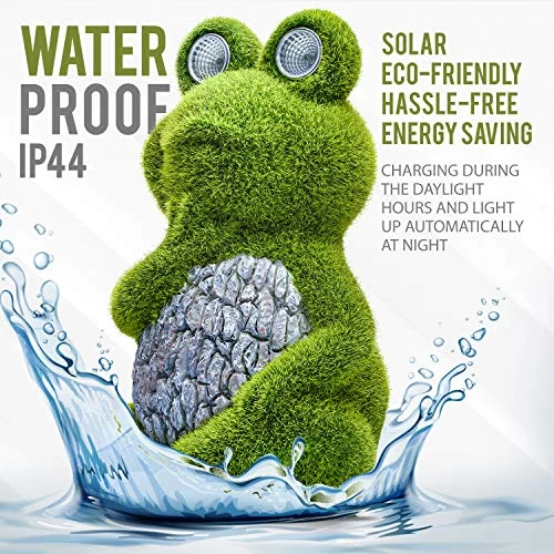 Solar Garden Statue Of Frog With Solar Light Eyes – Outdoor Lawn Decor Garden Frog Figurine For Patio, Balcony, Yard… 7 Solar Garden Statue Of Frog With Solar Light Eyes – Outdoor Lawn Decor Garden Frog Figurine For Patio, Balcony, Yard… - Image 7