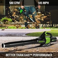 Greenworks PRO 80V 145 MPH – 580 CFM Cordless Jet Blower, 2.5 AH Battery Included BL80L2510 -Garden Supply Store 61KoJtXzS5S