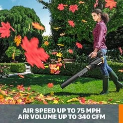 Worx WG547 20V (2.0Ah) Power Share Cordless Turbine Blower, 2-Speed, Battery And Charger Included -Garden Supply Store 61LIyiwHuSL