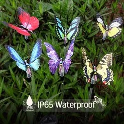 Solar Butterfly Lights, Qualife Solar Decoration Lights Outdoor, Garden Housewarming Gifts For Women Mom, Solar Powered… -Garden Supply Store 61LVXzxQodL