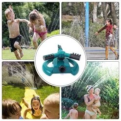 Lawn Sprinkler 2 Pack – Automatic 360° Rotating Adjustable Garden Hose Watering Sprinkler For Kids, Three Arm Rotating… -Garden Supply Store 61LY9pmNEeL