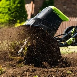 Earthwise TC70125 12.5-Amp 16-Inch Corded Tiller/Cultivator, Green -Garden Supply Store 61N6YaM8ByL