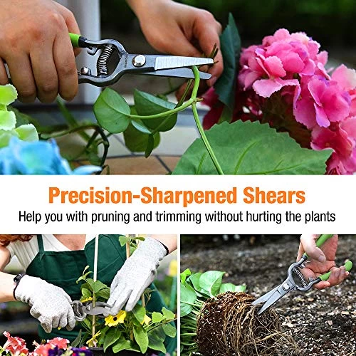 WORKPRO 2-Piece Pruning Shears Set, 8″ Bypass Garden Shears And 8” Handing Pruner With Steel Straight Blade For Flowers, Small Gardens 5 WORKPRO 2-Piece Pruning Shears Set, 8″ Bypass Garden Shears And 8” Handing Pruner With Steel Straight Blade For Flowers, Small Gardens - Image 5