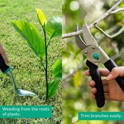 Gardening Tool Set 20 Pcs, GIGALUMI Aluminum Garden Hand Tools Set Heavy Duty With Garden Gloves, Trowel And Organizer… -Garden Supply Store 61OFrO8pstL