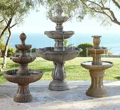 Tuscan Garden Classic Outdoor Floor Water Fountain 41 1/2″ High 3 Tier For Yard Garden Patio Deck Home – John Timberland -Garden Supply Store 61OVVpWc5TL
