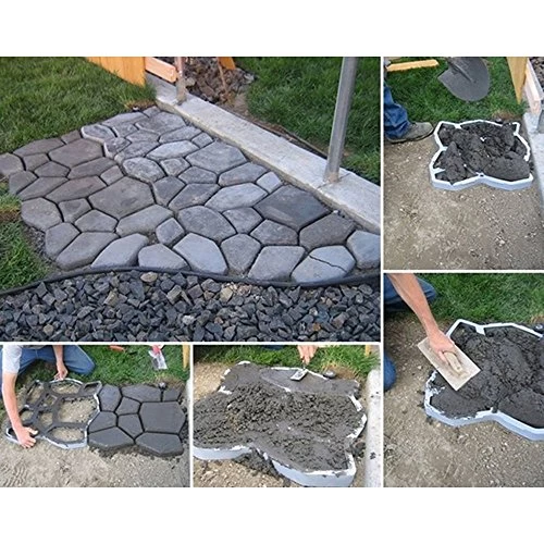 WOVTE DIY Walk Maker Concrete Stepping Stone Mold Garden Lawn Pathmate Stone Mold 3 WOVTE DIY Walk Maker Concrete Stepping Stone Mold Garden Lawn Pathmate Stone Mold - Image 3