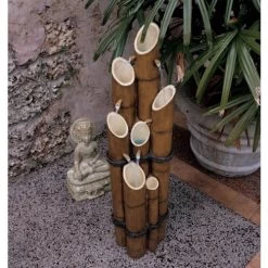 Asian Decor Water Fountain – Nearly 4 Foot Tall Cascading Bamboo Fountain – Outdoor Water Feature 10 Asian Decor Water Fountain – Nearly 4 Foot Tall Cascading Bamboo Fountain – Outdoor Water Feature -Garden Supply Store 61PXBfnLLML