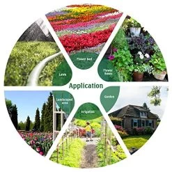 KORAM Drip Irrigation 1/4 Blank Distribution Tubing Drip Watering Hose 50ft Roll With Plant Tag, Brown -Garden Supply Store 61PkrOQybZL