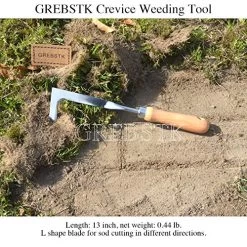 GREBSTK Crack Weeder Crevice Weeding Tool Manual Weeder Beech Handle Lawn Yard Gardening Tool -Garden Supply Store 61Qk7bscojL