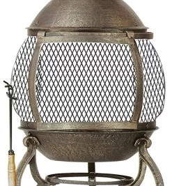 Deckmate Corona 3 Ft. High Outdoor Steel Chimenea Fireplace Model 28063 -Garden Supply Store 61ST5is2mnL
