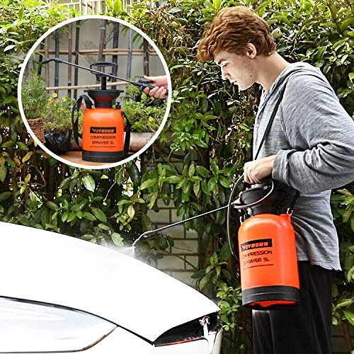 VIVOSUN 1.35-Gallon Pump Pressure Sprayer, Pressurized Lawn & Garden Water Spray Bottle With Adjustable Shoulder Strap… 2 VIVOSUN 1.35-Gallon Pump Pressure Sprayer, Pressurized Lawn & Garden Water Spray Bottle With Adjustable Shoulder Strap… - Image 2