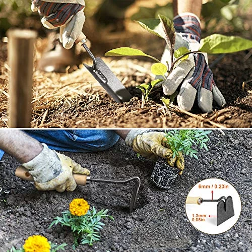 MOSFiATA Garden Tools Set, 12 Pieces Gardening Tools Comfortable Handle And Heavy Duty Hoe Rake Trowel Handle Tools… 6 MOSFiATA Garden Tools Set, 12 Pieces Gardening Tools Comfortable Handle And Heavy Duty Hoe Rake Trowel Handle Tools… - Image 6