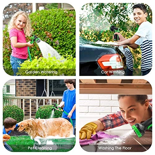 BAZOLOTA Garden Hose, Expandable 50FT Water Hose With 9 Function Nozzle, Flexible Gardening Hose With All Brass… 6 BAZOLOTA Garden Hose, Expandable 50FT Water Hose With 9 Function Nozzle, Flexible Gardening Hose With All Brass… - Image 6