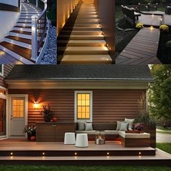 LED Deck Lights Kit 12V Low Voltage Waterproof IP67 Warm White Recessed Deck Lighting In Ground Light For Stair Step… -Garden Supply Store 61UX6DalUIL