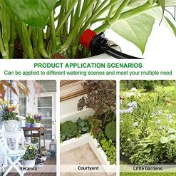 Bluecookies 140 In 1 Irrigation System Kit 82FT, DIY Patio Plant Drip Irrigation Watering Kit, Garden Underground… -Garden Supply Store 61UvpT7w7hL