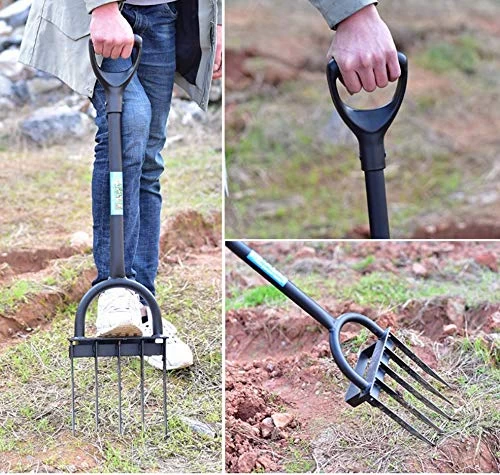 5-Tine Heavy Duty Pitch Fork For Gardening – Long Handled Digging Fork Garden Claw Weeder 5 5-Tine Heavy Duty Pitch Fork For Gardening – Long Handled Digging Fork Garden Claw Weeder - Image 5