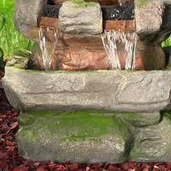 Sunnydaze Large Rock Quarry Outdoor Water Fountain – Rock Waterfall Fountain & Backyard Water Feature For Patio, Yard… -Garden Supply Store 61Vflwj9IOL