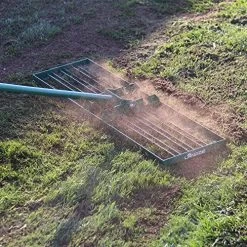 Landzie And Ryan Knorr Lawn Care 36 Inch Wide 72 Inch Handle Powder Coated Yard, Lawn, And Garden Leveler Rake With…