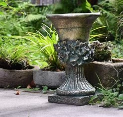 Roman Cast Stone Ornate Rose Decor High Urn Planter Flower Plant Pot Vase Garden Deco Greek Figurine -Garden Supply Store 61YYr77wkCL