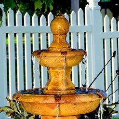 Sunnydaze Tropical 3-Tier Outdoor Garden Water Fountain, Backyard And Patio Waterfall Feature, 40 Inch Tall -Garden Supply Store 61YimgbAttL