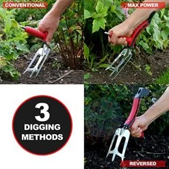 Roamwild Multi-Digger Dual Grip Garden Hand Fork Cultivator & Weeder (Hand Fork/Cultivator) -Garden Supply Store 61aVq15kZBL