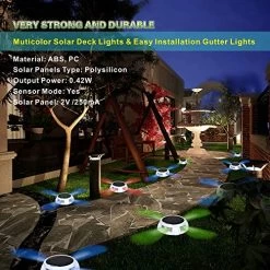 Solar Deck Lights,MOWASS Outdoor RGB Step Lights For Swimming Pool,Garden,Fence, Patio, Deck, Or Walkway (4PCS) -Garden Supply Store 61apRPkbXXL