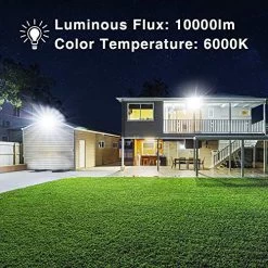 Onforu 2 Pack 100W LED Flood Light With Plug, 10000lm Super Bright LED Work Light, IP66 Waterproof Outdoor Security… -Garden Supply Store 61c8WID7swL