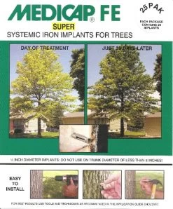 Medicap 25-Pack FE Super Systemic Iron Tree Implants For Control Of Iron Chlorosis, 1/2-Inch