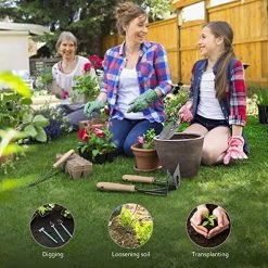 MOSFiATA Garden Tools Set, 12 Pieces Gardening Tools Comfortable Handle And Heavy Duty Hoe Rake Trowel Handle Tools… 9 MOSFiATA Garden Tools Set, 12 Pieces Gardening Tools Comfortable Handle And Heavy Duty Hoe Rake Trowel Handle Tools… -Garden Supply Store 61dEyBmoJJL