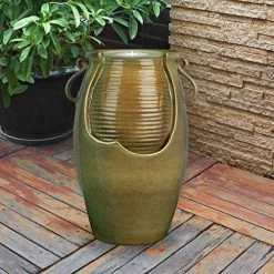 Water Fountain With LED Light – Ceramic Rippling Water Jug Garden Decor Fountain – Outdoor Water Feature 13 Water Fountain With LED Light – Ceramic Rippling Water Jug Garden Decor Fountain – Outdoor Water Feature -Garden Supply Store 61dIvLb0zvL